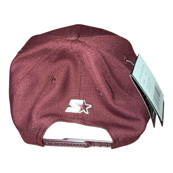 Rhude Rare X Starter Black Label The Natural Maroon Snapback Cap Hat White Logo - Picture 4 of 6